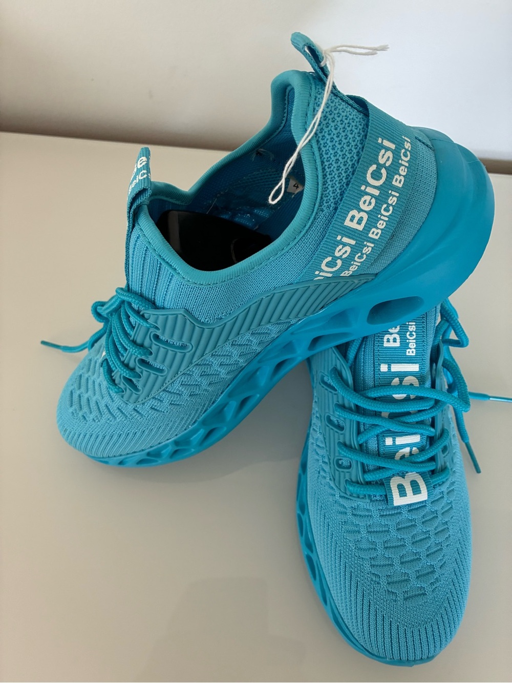 BeiCsi European Turquoise Sneakers  Size US 9 NWOB